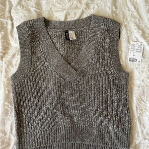 NWT Divided Charcoal Knit Sweater Vest